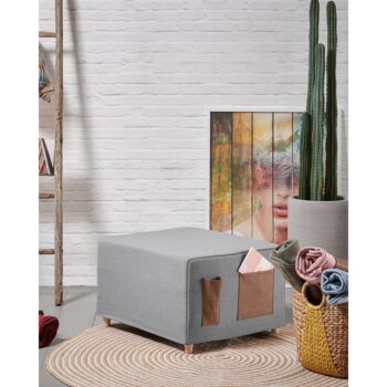 Sivý rozkladací puf Kave Home Kos, 70 × 180 cm - Image 9