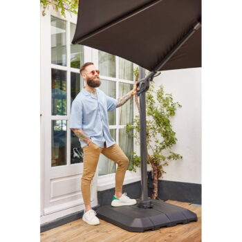 Tmavosivý slnečník ø 300 cm Shadowflex – Hartman - Image 2