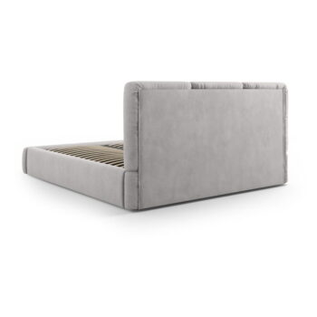 Svetlosivá čalúnená dvojlôžková posteľ s úložným priestorom s roštom 200x200 cm Brody – Mazzini Beds - Image 4