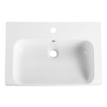 Biele keramické umývadlo 60x40 cm Inka – Sapho – Obrázok 2