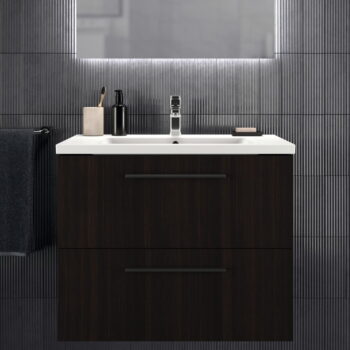 Tmavohnedá závesná skrinka pod umývadlo v dekore duba 80x63 cm i.Life B – Ideal Standard - Image 10