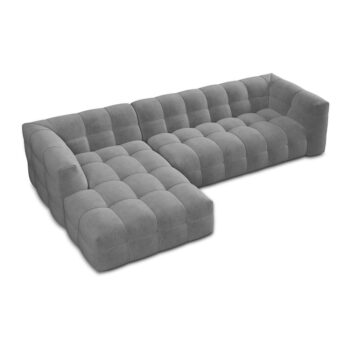 Sivá zamatová rohová pohovka Windsor & Co Sofas Vesta, levý roh - Image 4