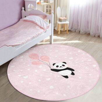 Ružový detský koberec ø 100 cm Comfort – Mila Home – Obrázok 5