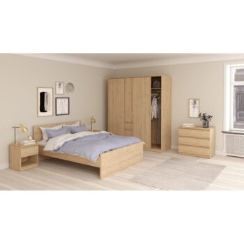 Dvojlôžková posteľ v prírodnej farbe 140x190 cm Naia – Tvilum – Obrázok 2