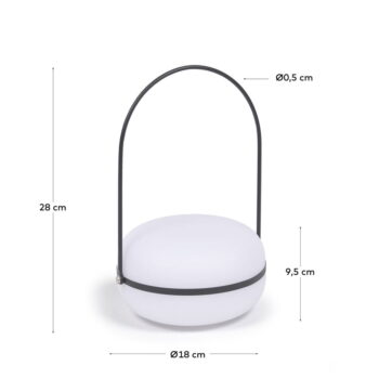 Vonkajšia lampa s čiernym držiakom Kave Home Tea – Obrázok 4