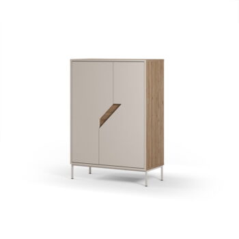 Komoda v dekore duba v krémovo-prírodnej farbe 85x120x40 cm Lilou – Marckeric - Image 5