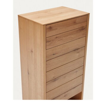 Vysoká komoda v dekore duba v prírodnej farbe 60x120 cm Alguema – Kave Home – Obrázok 5