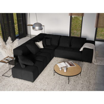 Čierny zamatový vankúš k modulárnej pohovke Rome Velvet - Cosmopolitan Design - Image 5