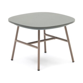 Okrúhly záhradný odkladací stolík s betónovou doskou ø 60 cm Bramant – Kave Home - Image 2