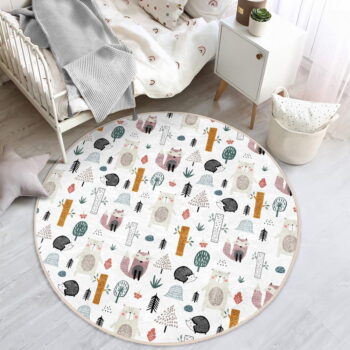 Biely detský koberec ø 80 cm Comfort – Mila Home - Image 4
