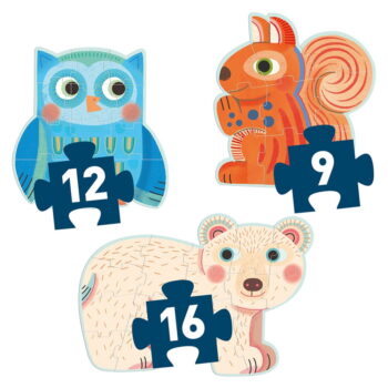 Sada 3 detských puzzle Djeco Forest – Obrázok 2