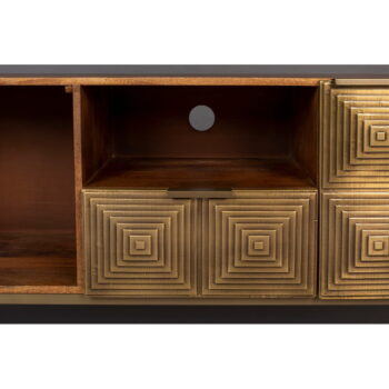 TV stolík z mangového dreva v zlatej farbe 40x60 cm Volan – Dutchbone - Image 5