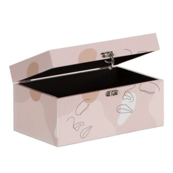Svetloružové dekoratívne úložné boxy v súprave 2 ks 30x18x15 cm Face – Ixia - Image 4
