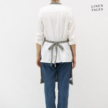 Ľanová zástera Khaki – Linen Tales - Image 2