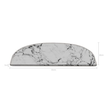 Biele nášľapy na schody v súprave 16 ks 20x65 cm Marble Dream – Vitaus - Image 3