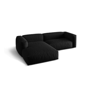 Čierna modulárna rohová pohovka (ľavý roh) Martina – Micadoni Home - Image 2