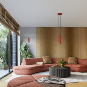 Nástenné svietidlo v tehlovej farbe Gleam – Nice Lamps – Obrázok 5