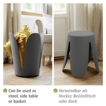 Antracitová plastová stolička Comiso – Wenko - Image 6