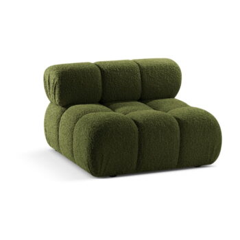Zelený modul pohovky z textílie bouclé (stredový diel) Bellis – Micadoni Home - Image 3