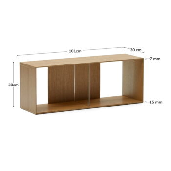 Modulárny policový systém v dekore duba v prírodnej farbe 101x38 cm Litto – Kave Home – Obrázok 8