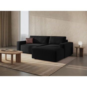Čierna rozkladacia rohová pohovka (pravý roh) Jodie – Micadoni Home - Image 3