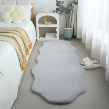 Svetlosivá syntetická kožušina 60x180 cm Caty – Ayyildiz Carpets – Obrázok 3
