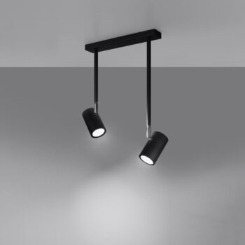 Čierne stropné svietidlo 30x10 cm Jones - Nice Lamps - Image 4