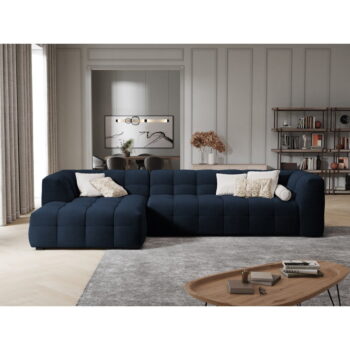 Modrá zamatová rohová pohovka Windsor & Co Sofas Vesta, levý roh - Image 5