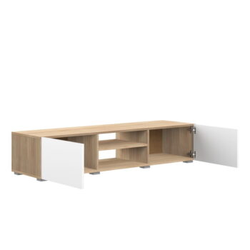 Biely TV stolík v dekore duba 140x31 cm Podium - TemaHome – Obrázok 4
