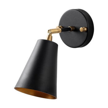Nástenné svietidlo v čiernej a zlatej farbe ø 10 cm Evander – Opviq lights - Image 6