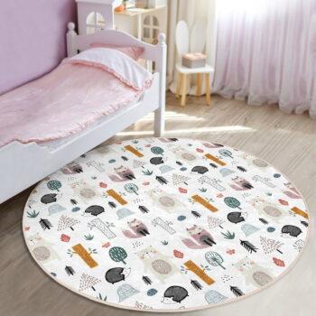 Biely detský koberec ø 80 cm Comfort – Mila Home - Image 2