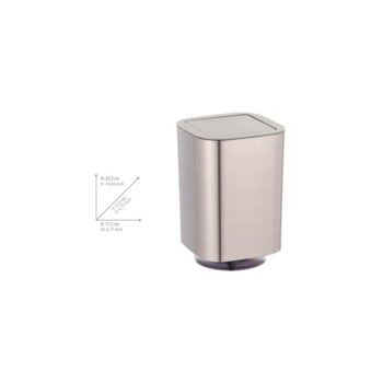 Plastový odpadkový kôš v lesklo striebornej farbe 5,5 l Auron – Wenko - Image 3