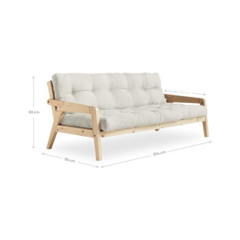 Žltá menčestrová rozkladacia pohovka 204 cm Grab - Karup Design - Image 2