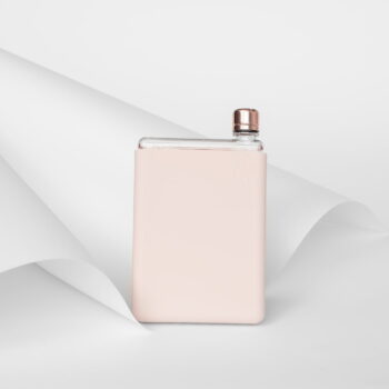Ružové silikonové puzdro na ploskú fľašu Memobottle A5 Sleeve - Image 3