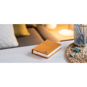 Oranžová LED stolová lampa s textilným tienidlom (výška  2,5 cm) Booklight – Gingko – Obrázok 2