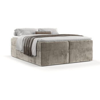 Svetlohnedá boxspring posteľ s úložným priestorom 140x200 cm Yoko – Maison de Rêve - Image 11