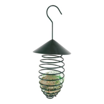 Tmavozelené kovové kŕmidlo so strechou Esschert Design, ⌀ 10,8 cm - Image 2