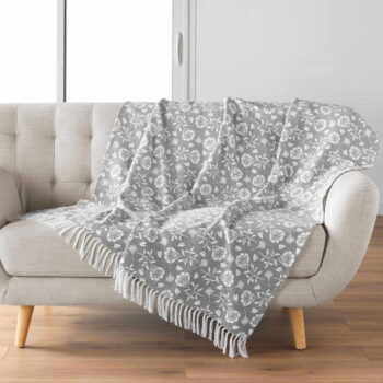 Sivá deka 125x150 cm Flavie – douceur d'intérieur - Image 3