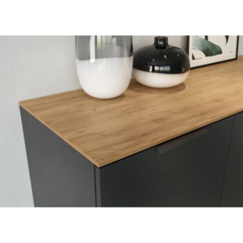 Sivý TV stolík v dekore duba 164x47 cm California - Germania – Obrázok 6