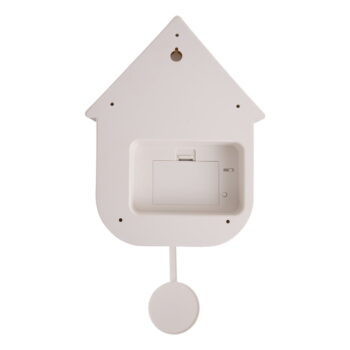 Biele nástenné kyvadlové hodiny Karlsson Modern Cuckoo, 21,5 x 41,5 cm - Image 3