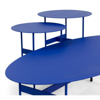 Modrý kovový konferenčný stolík 39x120 cm Mira – Spinder Design – Obrázok 9