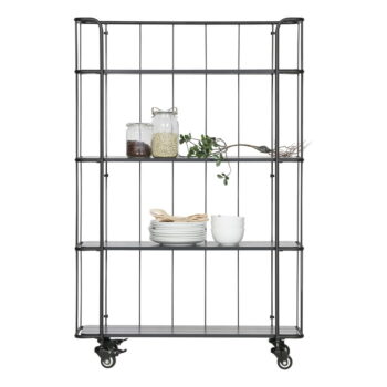 Čierny kovový regál 95x144 cm Caro – WOOOD - Image 3