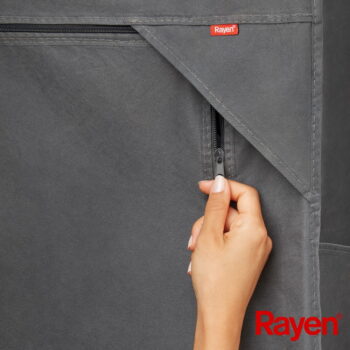 Sivá látková šatníková skriňa 79x155 cm – Rayen - Image 2