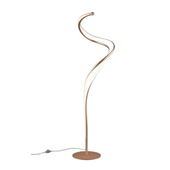 LED stojacia lampa s kovovým tienidlom v zlatej farbe (výška 160 cm) Nala – Trio Select - Image 3
