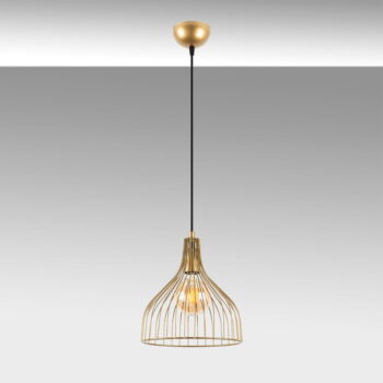 Závesné svietidlo v zlatej farbe s kovovým tienidlom ø 25 cm Cafu – Opviq lights - Image 3