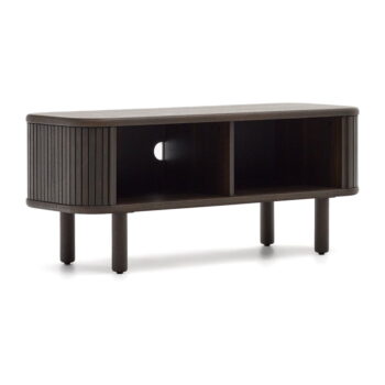 Tmavohnedý TV stolík v dekore jaseňa 120x50 cm Mailen – Kave Home – Obrázok 4
