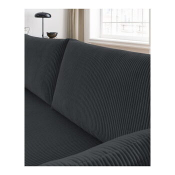 Tmavosivá menčestrová rozkladacia pohovka 211 cm Marcel – Bobochic Paris - Image 2