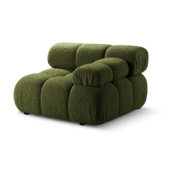 Zelený modul pohovky z textílie bouclé (pravý roh) Bellis – Micadoni Home – Obrázok 4