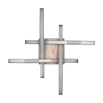 Čierno-hnedé LED stropné svietidlo 46x46 cm Route – Trio – Obrázok 3