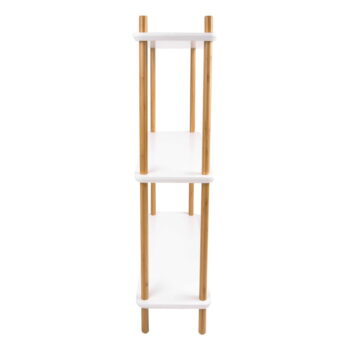 Biely regál s bambusovými nohami Leitmotiv Cabinet Simplicity, 80 x 82.5 cm – Obrázok 3